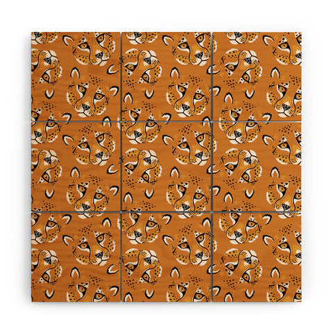 Avenie Cheetah Spring Collection VI Wood Wall Mural