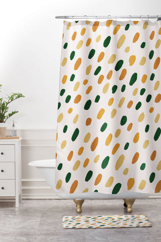 Avenie Cheetah Spring Collection VII Shower Curtain And Mat