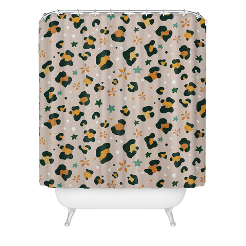 Avenie Cheetah Spring Collection VIII Shower Curtain