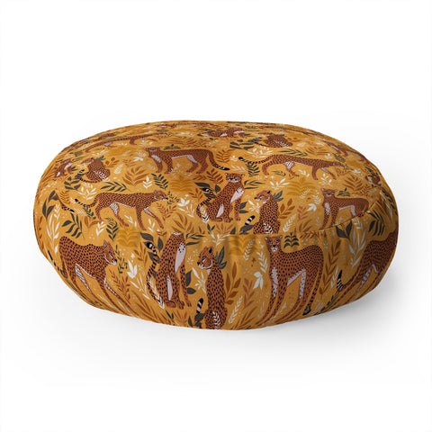 Avenie Cheetah Summer Collection II Floor Pillow Round