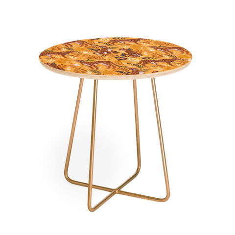Avenie Cheetah Summer Collection II Round Side Table