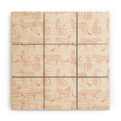 Avenie Cheetah Summer Collection III Wood Wall Mural