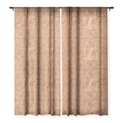 Avenie Cheetah Summer Collection IX Sheer Window Curtain