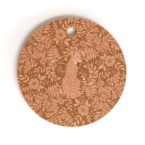Avenie Cheetah Summer Collection IX Cutting Board Round