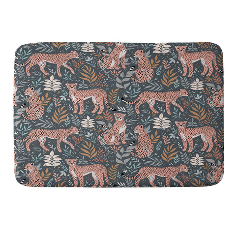 Avenie Cheetah Winter Collection I Memory Foam Bath Mat