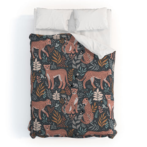 Avenie Cheetah Winter Collection I Duvet Cover
