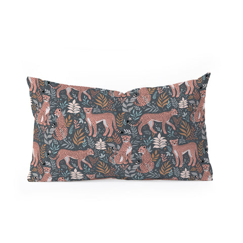 Avenie Cheetah Winter Collection I Oblong Throw Pillow