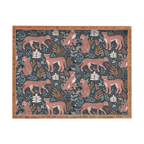 Avenie Cheetah Winter Collection I Rectangular Tray