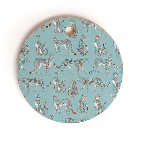 Avenie Cheetah Winter Collection II Cutting Board Round