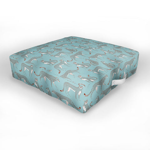 Avenie Cheetah Winter Collection II Outdoor Floor Cushion