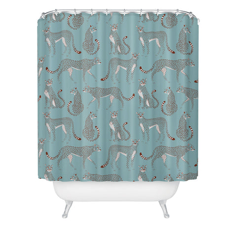Avenie Cheetah Winter Collection II Shower Curtain