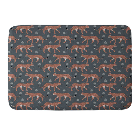 Avenie Cheetah Winter Collection III Memory Foam Bath Mat