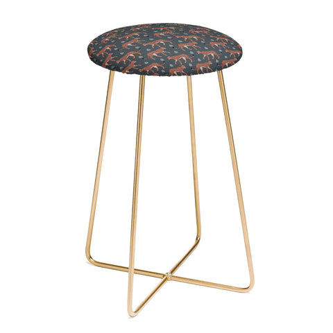 Avenie Cheetah Winter Collection III Counter Stool