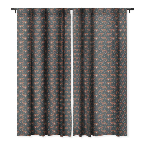 Avenie Cheetah Winter Collection III Blackout Window Curtain