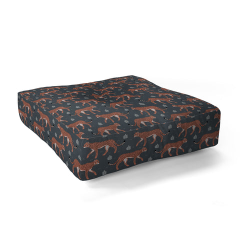 Avenie Cheetah Winter Collection III Floor Pillow Square