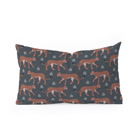 Avenie Cheetah Winter Collection III Oblong Throw Pillow