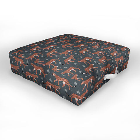 Avenie Cheetah Winter Collection III Outdoor Floor Cushion