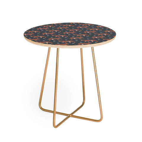 Avenie Cheetah Winter Collection III Round Side Table