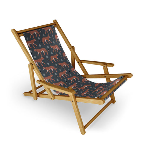Avenie Cheetah Winter Collection III Sling Chair
