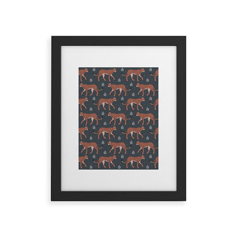Avenie Cheetah Winter Collection III Framed Art Print
