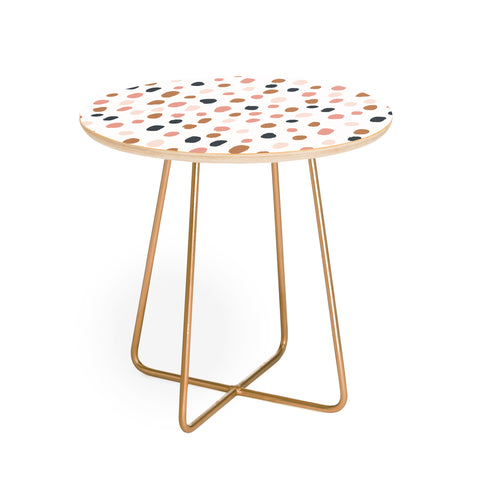 Avenie Cheetah Winter Collection VI Round Side Table