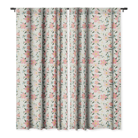 Avenie Cherry Blossom Spring Garden Blackout Window Curtain