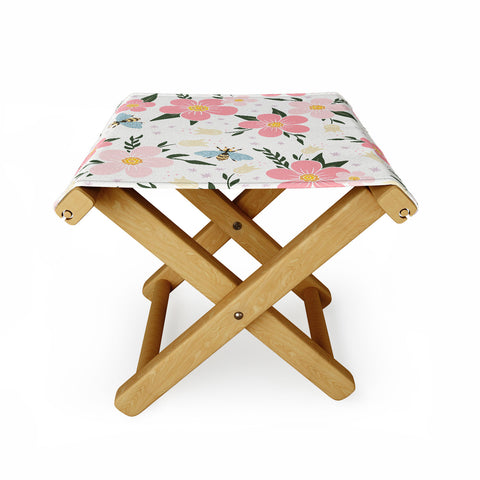 Avenie Cherry Blossom Spring Garden Folding Stool