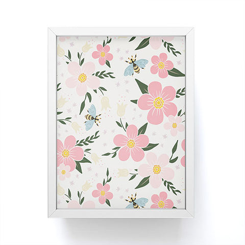 Avenie Cherry Blossom Spring Garden Framed Mini Art Print