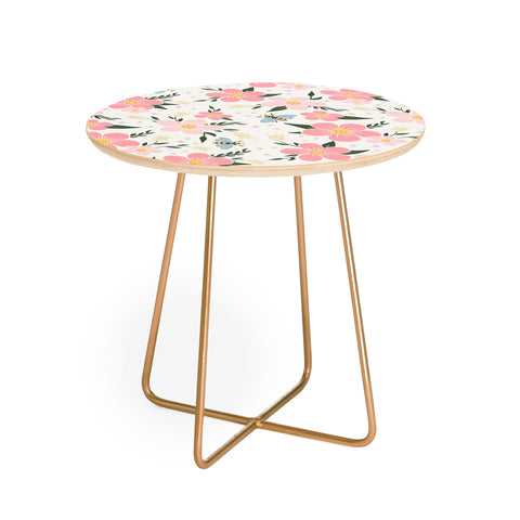 Avenie Cherry Blossom Spring Garden Round Side Table