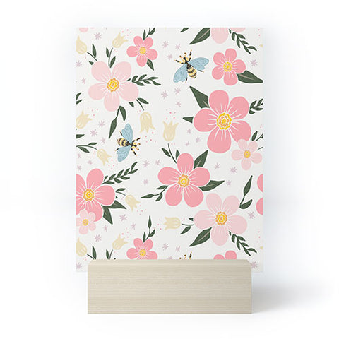 Avenie Cherry Blossom Spring Garden Mini Art Print