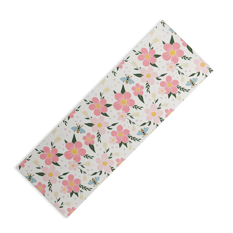 Avenie Cherry Blossom Spring Garden Yoga Mat