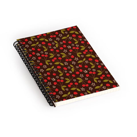 Avenie Cherry Pattern Spiral Notebook
