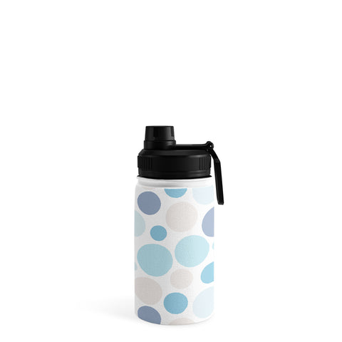 Avenie Circle Pattern Blue and Grey Water Bottle