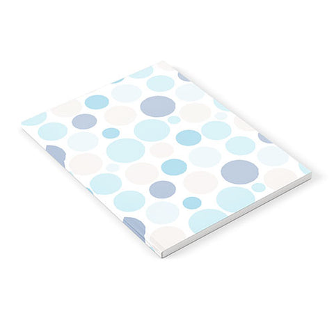 Avenie Circle Pattern Blue and Grey Notebook