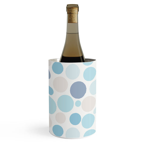 Avenie Circle Pattern Blue and Grey Wine Chiller