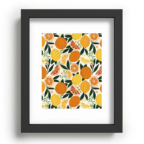 Avenie Citrus Fruits Recessed Framing Rectangle
