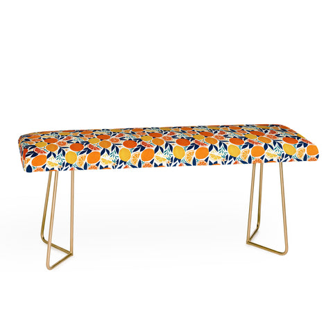 Avenie Citrus Fruits Blue Bench
