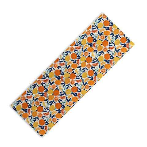 Avenie Citrus Fruits Blue Yoga Mat