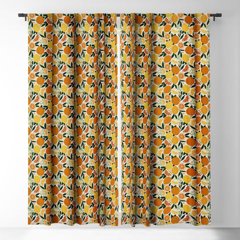 Avenie Citrus Fruits Blackout Window Curtain