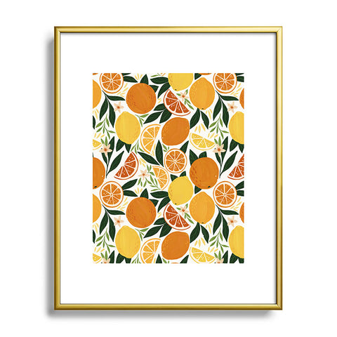 Avenie Citrus Fruits Metal Framed Art Print