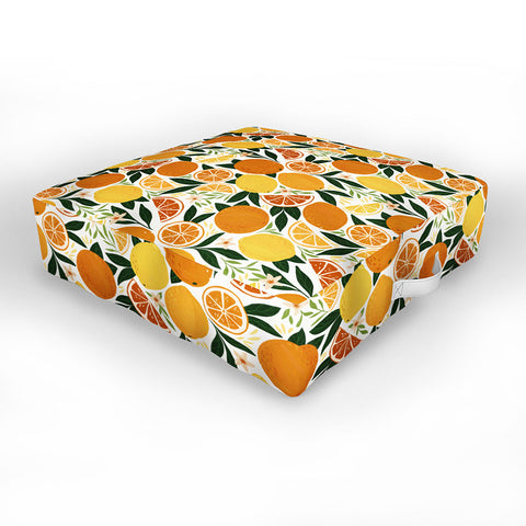 Avenie Citrus Fruits Outdoor Floor Cushion