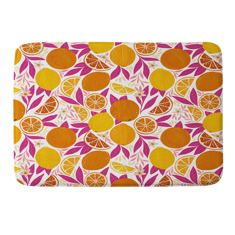 Avenie Citrus Fruits Pink Lemonade Memory Foam Bath Mat