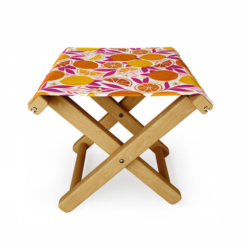 Avenie Citrus Fruits Pink Lemonade Folding Stool