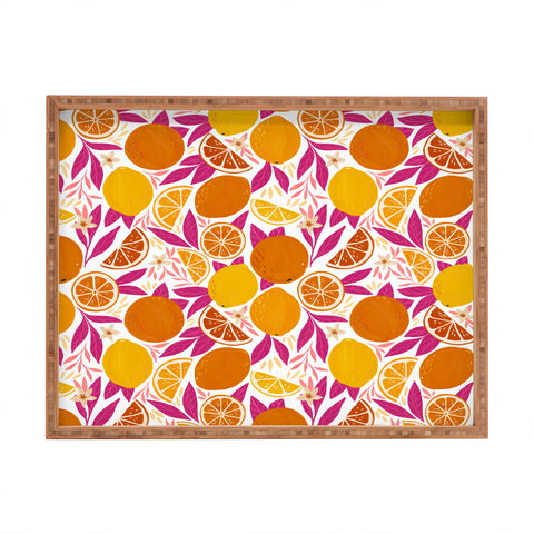Avenie Citrus Fruits Pink Lemonade Rectangular Tray