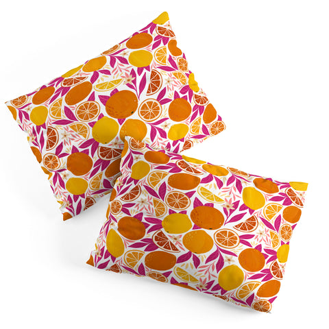 Avenie Citrus Fruits Pink Lemonade Pillow Shams