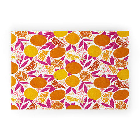 Avenie Citrus Fruits Pink Lemonade Welcome Mat