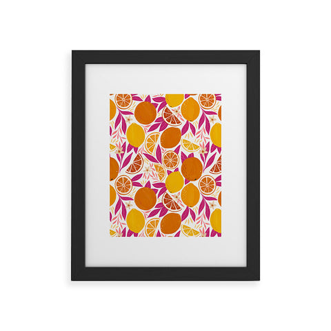 Avenie Citrus Fruits Pink Lemonade Framed Art Print