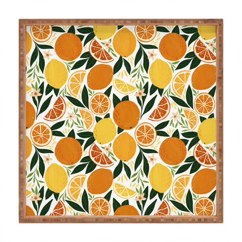 Avenie Citrus Fruits Square Tray