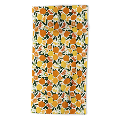 Avenie Citrus Fruits Beach Towel