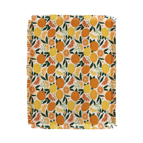 Avenie Citrus Fruits Throw Blanket